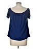 Old Navy Blue Short Sleeve Blouse Size L - photo 2