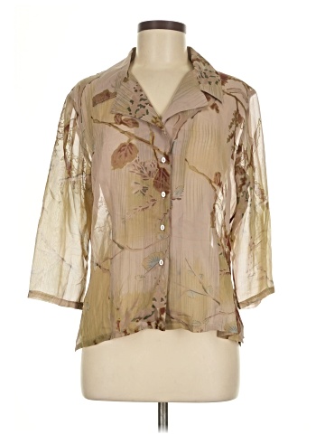 Tess 3/4 Sleeve Silk Top (view 1)