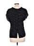 Unbranded 100% Rayon Polka Dots Black Short Sleeve Top Size L - photo 2