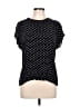 Unbranded 100% Rayon Polka Dots Black Short Sleeve Top Size L - photo 1