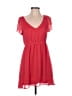 Express 100% Polyester Solid Red Casual Dress Size S - photo 1