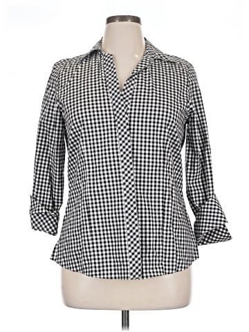Gold Label Investments 3/4 Sleeve Button-Down Shirt (view 1)