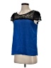 Express 100% Polyester Blue Short Sleeve Top Size S - photo 2