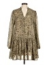 By Together 100% Polyester Animal Print Tan Casual Dress Size M - photo 1