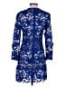 Self-Portrait Blue Lace Pattern Knee-Length Dress Size 4 - photo 2