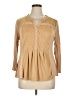 Westbound 100% Polyester Tan 3/4 Sleeve Blouse Size XL - photo 1