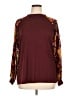 MIHOLL Burgundy Long Sleeve Blouse Size XL - photo 1