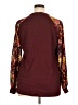 MIHOLL Burgundy Long Sleeve Blouse Size XL - photo 2