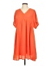 Davi & Dani 100% Polyester Solid Orange Casual Dress Size S - photo 1