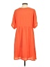 Davi & Dani 100% Polyester Solid Orange Casual Dress Size S - photo 2