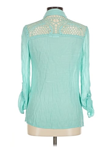Cato 3/4 Sleeve Button-Down Shirt (view 2)