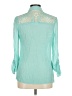 Cato Teal 3/4 Sleeve Button-Down Shirt Size M - photo 2