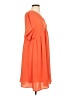 Davi & Dani 100% Polyester Solid Orange Casual Dress Size S - photo 4