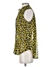 Hazel 100% Polyester Polka Dots Floral Yellow Sleeveless Blouse Size S - photo 5
