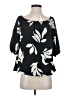 Loveappella 100% Polyester Black 3/4 Sleeve Blouse Size S - photo 1