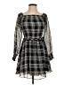 Shabby Chic Plaid Gray Casual Dress Size XS - photo 1