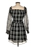 Shabby Chic Plaid Gray Casual Dress Size XS - photo 2