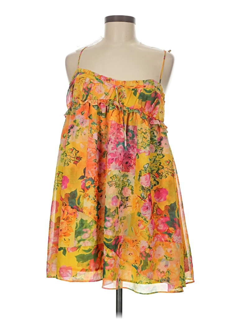 Pre-owned Assorted Brands Casual Dress In Yellow