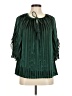 Jade Melody Tam 100% Polyester Green 3/4 Sleeve Blouse Size M - photo 1