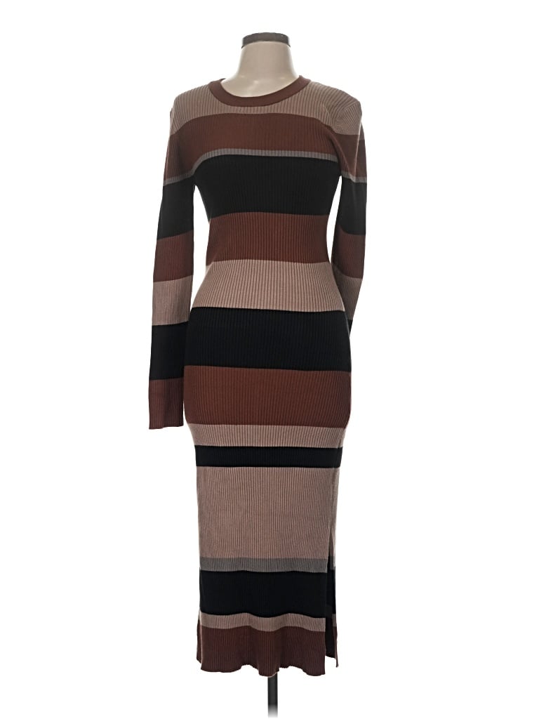 Pre-owned Evereve Casual Dress In Brown