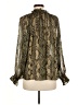 H&M 100% Polyester Green Long Sleeve Blouse Size 6 - photo 2