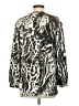 Black Label by Chico's 100% Polyester Animal Print Silver Long Sleeve Blouse Size XS (00) - photo 2