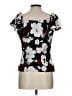 Jeffrey & Dara 100% Polyester Black Short Sleeve Blouse Size 10 - photo 2