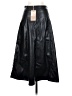 Utcoco Solid Black Faux Leather Skirt Size S - photo 2
