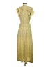 MNG 100% Polyester Paisley Yellow Casual Dress Size 4 - photo 2