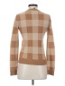 Theory 100% Polyloom Checkered-gingham Tan Pullover Sweater Size 00 - 0 - photo 2