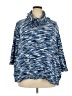 Alfred Dunner 100% Polyester Blue Poncho Size 2X - photo 1