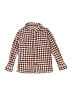 Unbranded Checkered-gingham Burgundy Long Sleeve Button-Down Shirt Size 5 (estimated) - photo 1