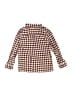 Unbranded Checkered-gingham Burgundy Long Sleeve Button-Down Shirt Size 5 (estimated) - photo 2