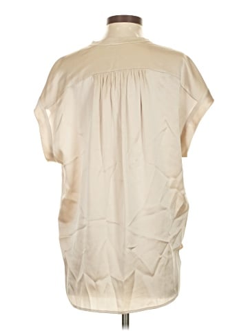 Vince. Short Sleeve Silk Top (view 2)