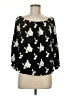 Eri + Ali 100% Rayon Black 3/4 Sleeve Blouse Size M - photo 1