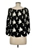 Eri + Ali 100% Rayon Black 3/4 Sleeve Blouse Size M - photo 2