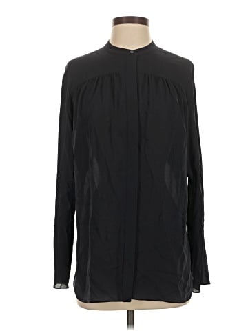 Vince. Long Sleeve Silk Top (view 1)