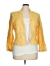 Adrianna Papell 100% Rayon Color Block Yellow Blazer Size 14 - photo 1