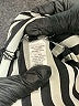 Ann Taylor LOFT 100% Polyester Stripes Black Long Sleeve Blouse Size M - photo 8