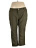 Catherines Solid Green Khakis Size 28 waist (petite) - photo 1