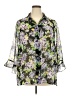 Notations 100% Polyester Floral Purple 3/4 Sleeve Blouse Size 3X - photo 1