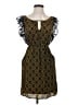 Maple 100% Silk Paisley Brown Cocktail Dress Size XS - photo 1