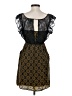 Maple 100% Silk Paisley Brown Cocktail Dress Size XS - photo 2