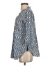 At Last 100% Cotton Blue 3/4 Sleeve Blouse Size 4 - photo 5