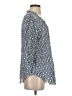 At Last 100% Cotton Blue 3/4 Sleeve Blouse Size 4 - photo 4
