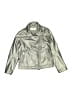 H&M 100% Polyester Metallic Silver Jacket Size 8 - photo 1