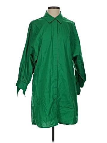Scoop 3/4 Sleeve Button-Down Shirt (view 1)