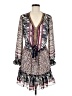 Casting 100% Polyester Print Ivory Casual Dress Size Med (2 or M) - photo 1
