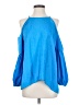 Aum-Couture Blue 3/4 Sleeve Blouse Size XS - photo 1