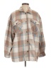 HFX Plaid Tan Coat Size L - photo 1